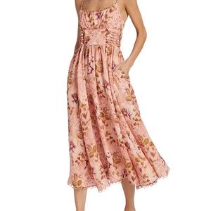 Zimmermann Rose Floral Linen Dress - 0 (fit is US 4)